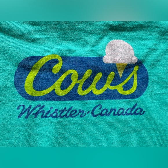 Cows Vintage 1990's Skiing Blue Small T-Shirt - Picture 9 of 10